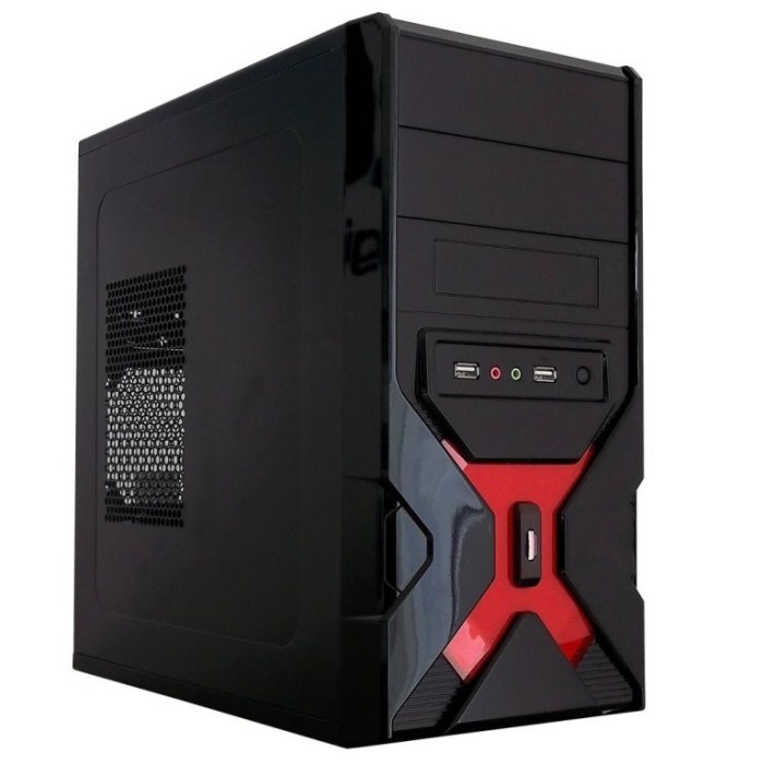 KMEX CS CM-3K22 NEGRO/ROJO MINI TORRE MICRO ATX BAYS 2 x 5 1/4 EXT 1x 3.5 EXT + 2 INT EXP SLOTS 4 PW 450W 20+4 PIN (garantia cs 3 meses pw 1 aÃ±o)
